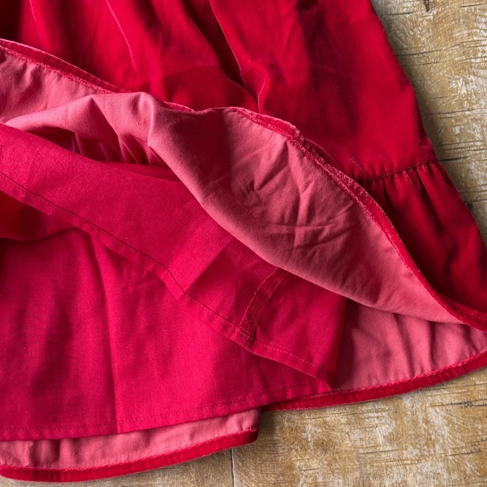 NWOT Gymboree Red Velour Dress with Bows size 8